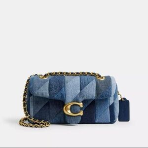 NWT Coach Tabby Shoulder Bag 26 with Denim Patchwork Quilting
